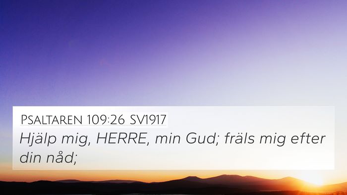 Psaltaren 109:26 SV1917 Bible Verse Image