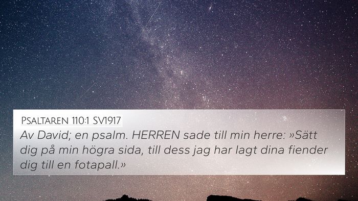 Psaltaren 110:1 SV1917 Bible Verse Image