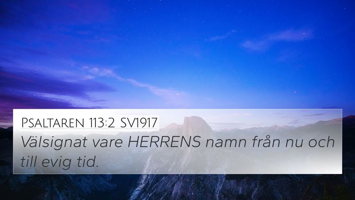 Psaltaren 113:2 SV1917 Bible Verse Image