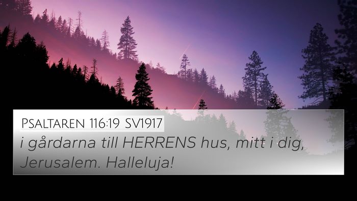 Psaltaren 116:19 SV1917 Bible Verse Image