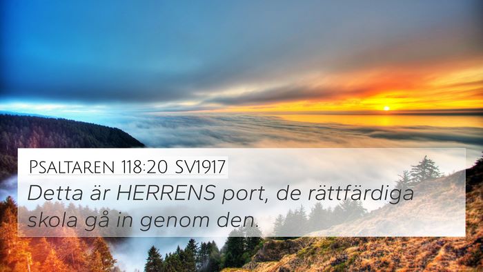 Psaltaren 118:20 SV1917 Bible Verse Image