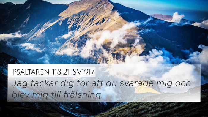 Psaltaren 118:21 SV1917 Bible Verse Image