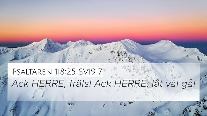 Psaltaren 118:25 SV1917 Bible Verse Image
