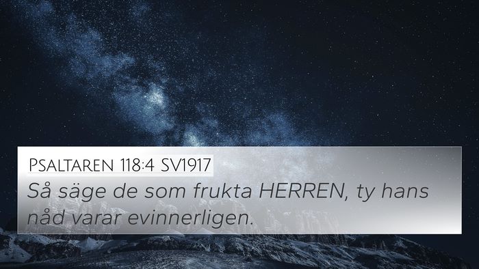 Psaltaren 118:4 SV1917 Bible Verse Image