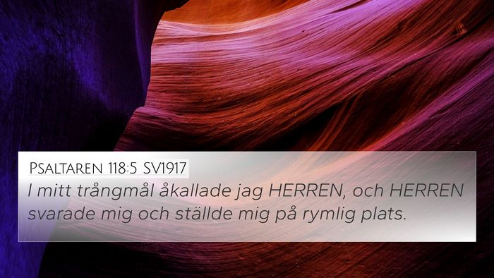 Psaltaren 118:5 SV1917 Bible Verse Image