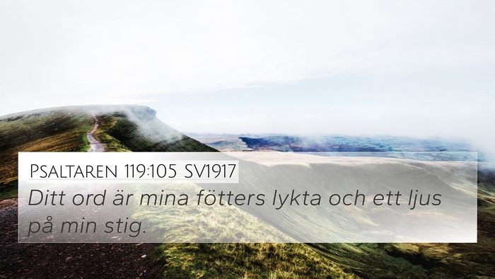 Psaltaren 119:105 SV1917 Bible Verse Image