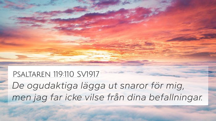 Psaltaren 119:110 SV1917 Bible Verse Image