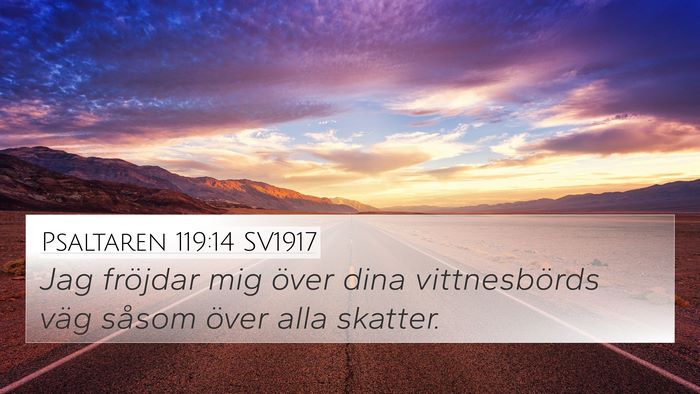 Psaltaren 119:14 SV1917 Bible Verse Image