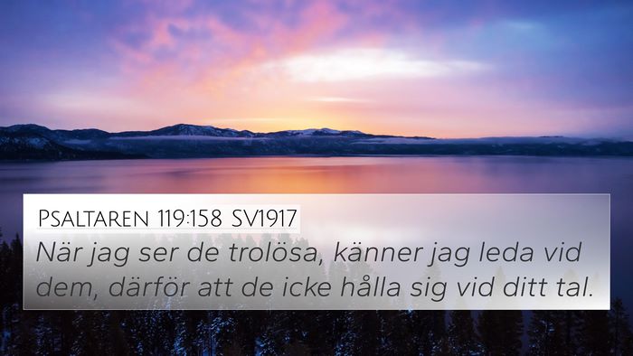 Psaltaren 119:158 SV1917 Bible Verse Image