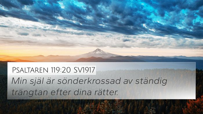 Psaltaren 119:20 SV1917 Bible Verse Image