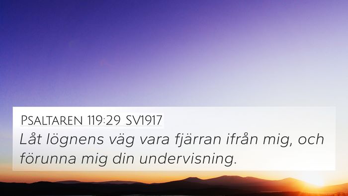 Psaltaren 119:29 SV1917 Bible Verse Image
