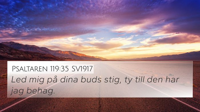 Psaltaren 119:35 SV1917 Bible Verse Image