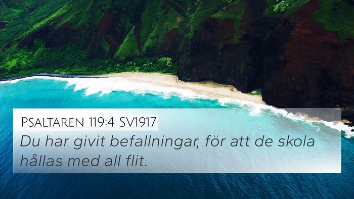 Psaltaren 119:4 SV1917 Bible Verse Image