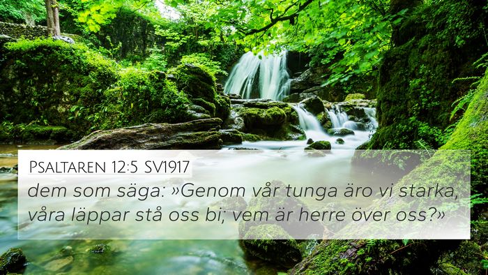 Psaltaren 12:5 SV1917 Bible Verse Image