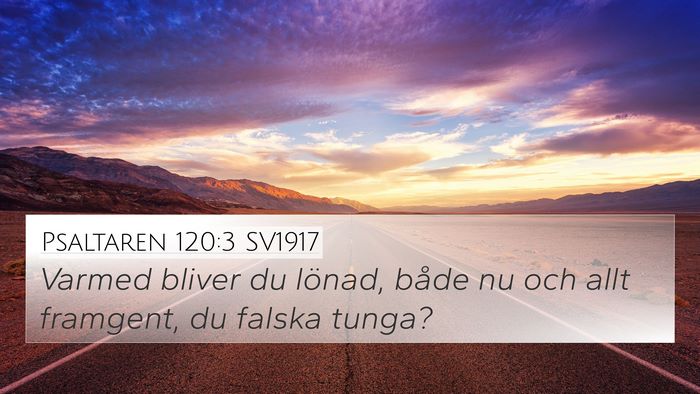 Psaltaren 120:3 SV1917 Bible Verse Image