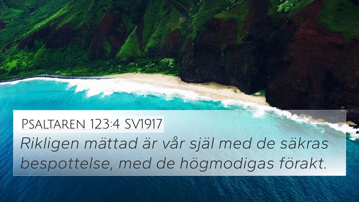Psaltaren 123:4 SV1917 Bible Verse Image