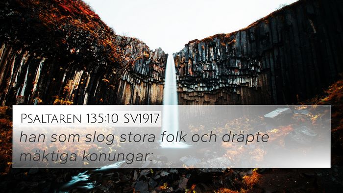 Psaltaren 135:10 SV1917 Bible Verse Image