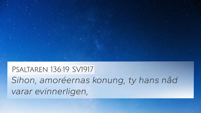 Psaltaren 136:19 SV1917 Bible Verse Image