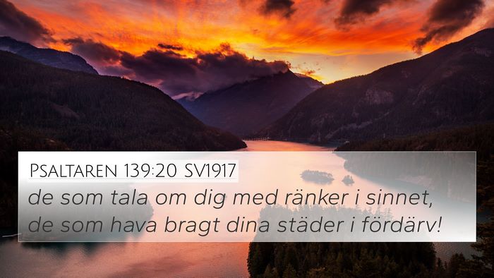 Psaltaren 139:20 SV1917 Bible Verse Image