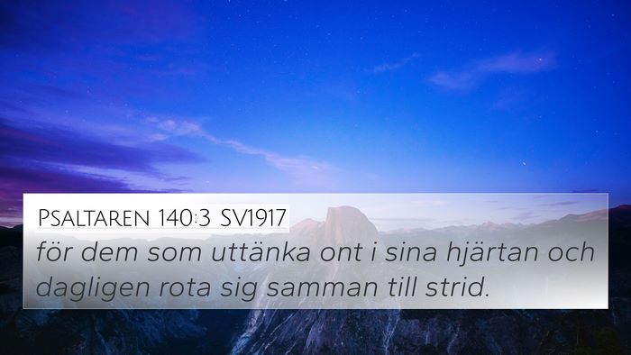 Psaltaren 140:3 SV1917 Bible Verse Image