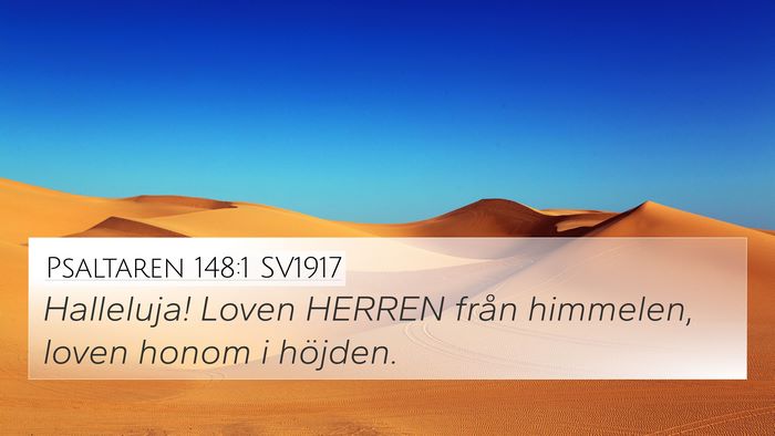 Psaltaren 148:1 SV1917 4K Wallpaper - Halleluja! Loven HERREN från himmelen, loven - 4K Wallpaper Bible Verse