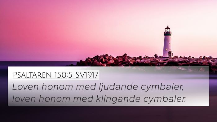 Psaltaren 150:5 SV1917 Bible Verse Image