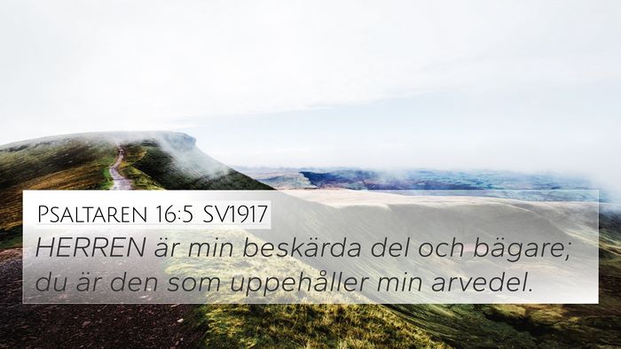 Psaltaren 16:5 SV1917 Bible Verse Image