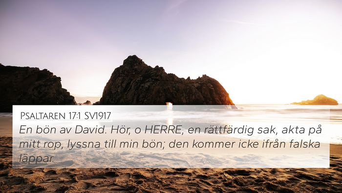 Psaltaren 17:1 SV1917 Bible Verse Image