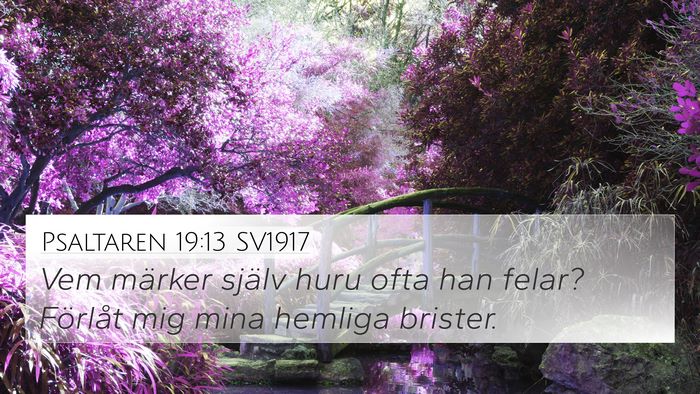 Psaltaren 19:13 SV1917 Bible Verse Image
