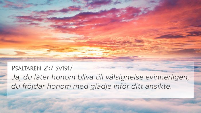 Psaltaren 21:7 SV1917 Bible Verse Image