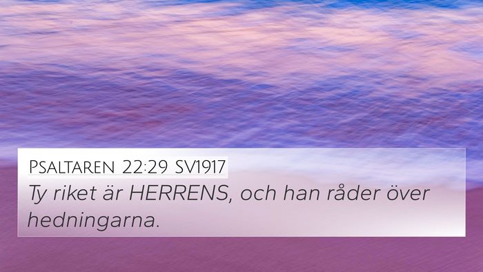 Psaltaren 22:29 SV1917 Bible Verse Image