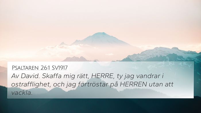 Psaltaren 26:1 SV1917 Bible Verse Image