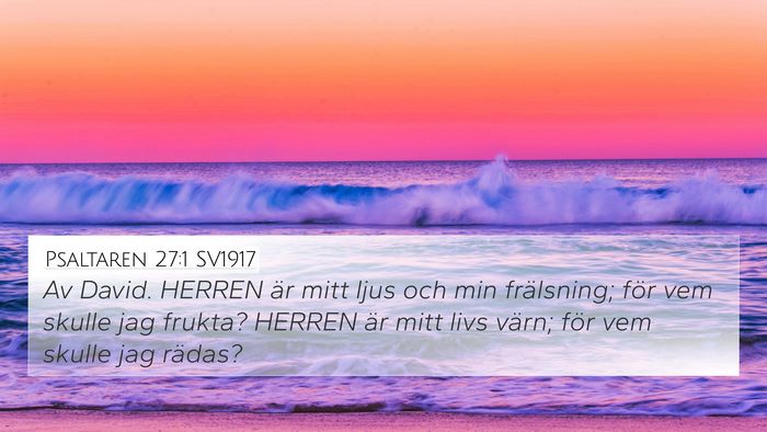 Psaltaren 27:1 SV1917 Bible Verse Image
