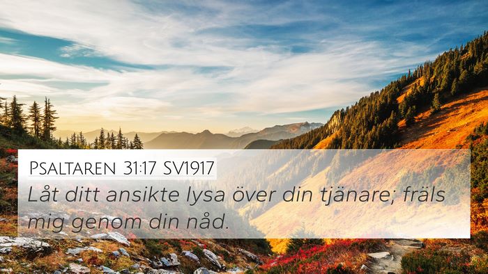 Psaltaren 31:17 SV1917 Bible Verse Image