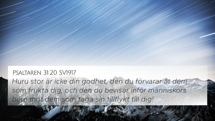 Psaltaren 31:20 SV1917 Bible Verse Image