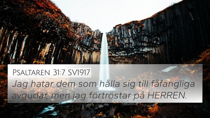 Psaltaren 31:7 SV1917 Bible Verse Image