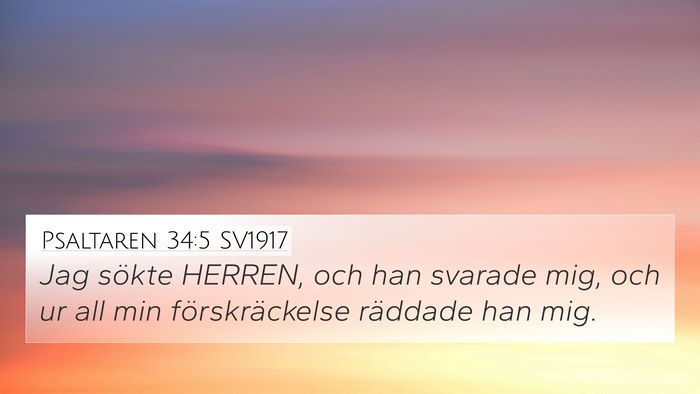 Psaltaren 34:5 SV1917 Bible Verse Image