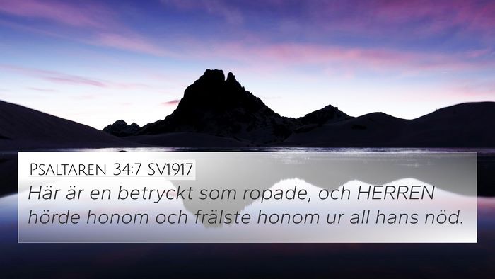 Psaltaren 34:7 SV1917 Bible Verse Image