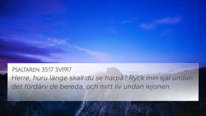 Psaltaren 35:17 SV1917 Bible Verse Image