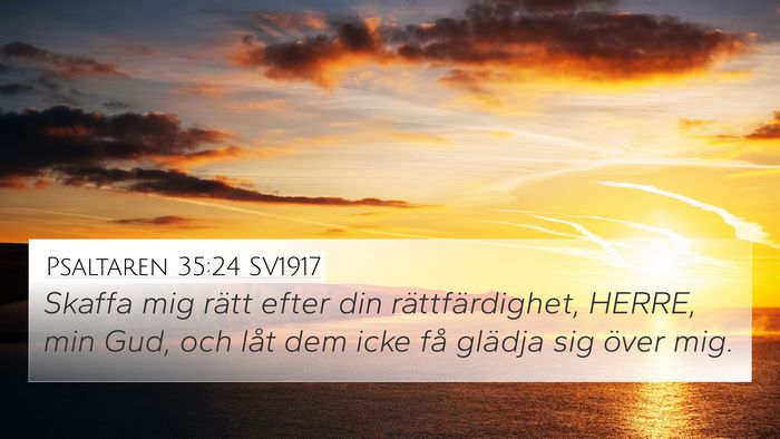 Psaltaren 35:24 SV1917 Bible Verse Image