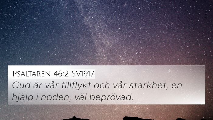 Psaltaren 46:2 SV1917 Bible Verse Image