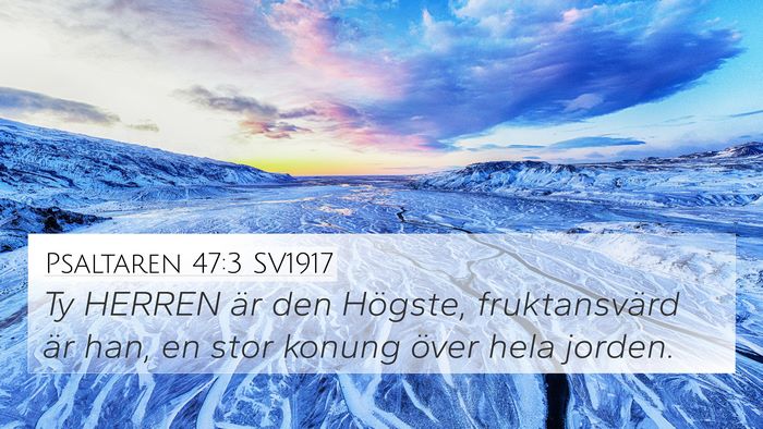 Psaltaren 47:3 SV1917 Bible Verse Image