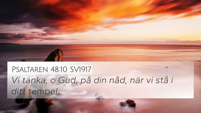 Psaltaren 48:10 SV1917 Bible Verse Image