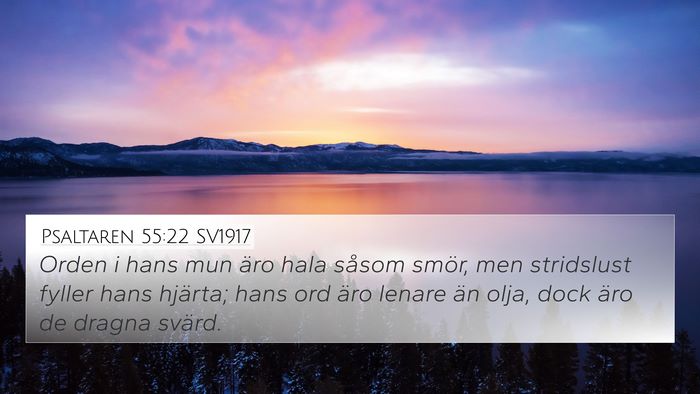 Psaltaren 55:22 SV1917 Bible Verse Image