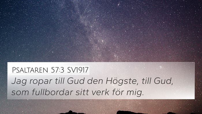 Psaltaren 57:3 SV1917 Bible Verse Image