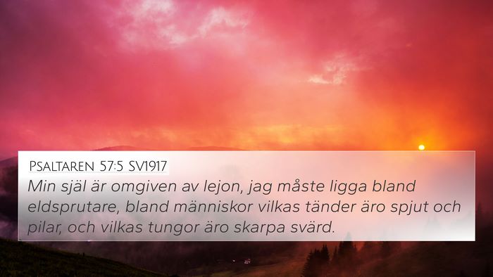 Psaltaren 57:5 SV1917 Bible Verse Image