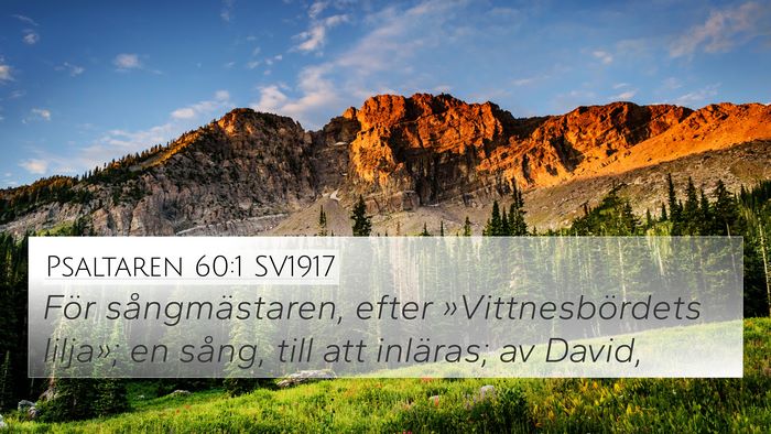 Psaltaren 60:1 SV1917 Bible Verse Image