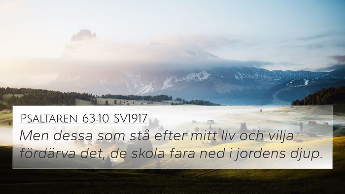 Psaltaren 63:10 SV1917 Bible Verse Image