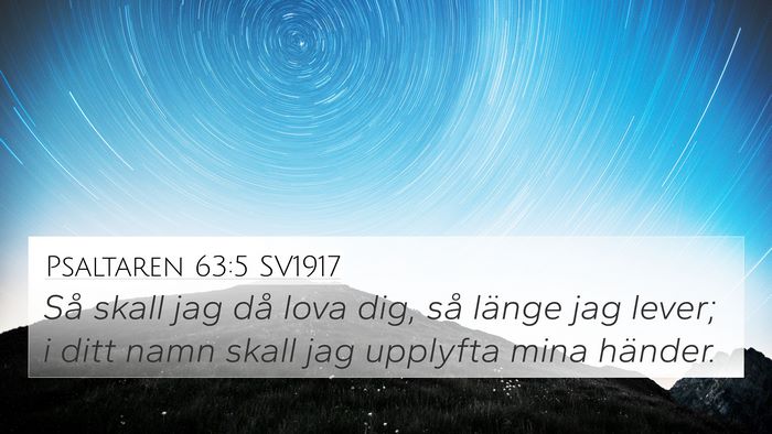 Psaltaren 63:5 SV1917 Bible Verse Image