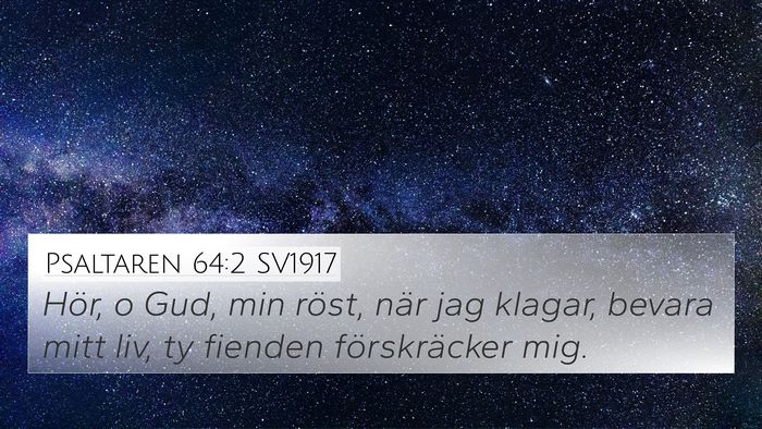 Psaltaren 64:2 SV1917 Bible Verse Image